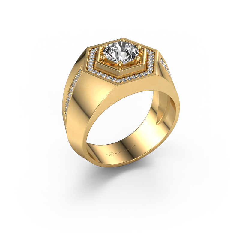 Image of Men's ring Sjoerd 585 gold Diamond 1.360 crt