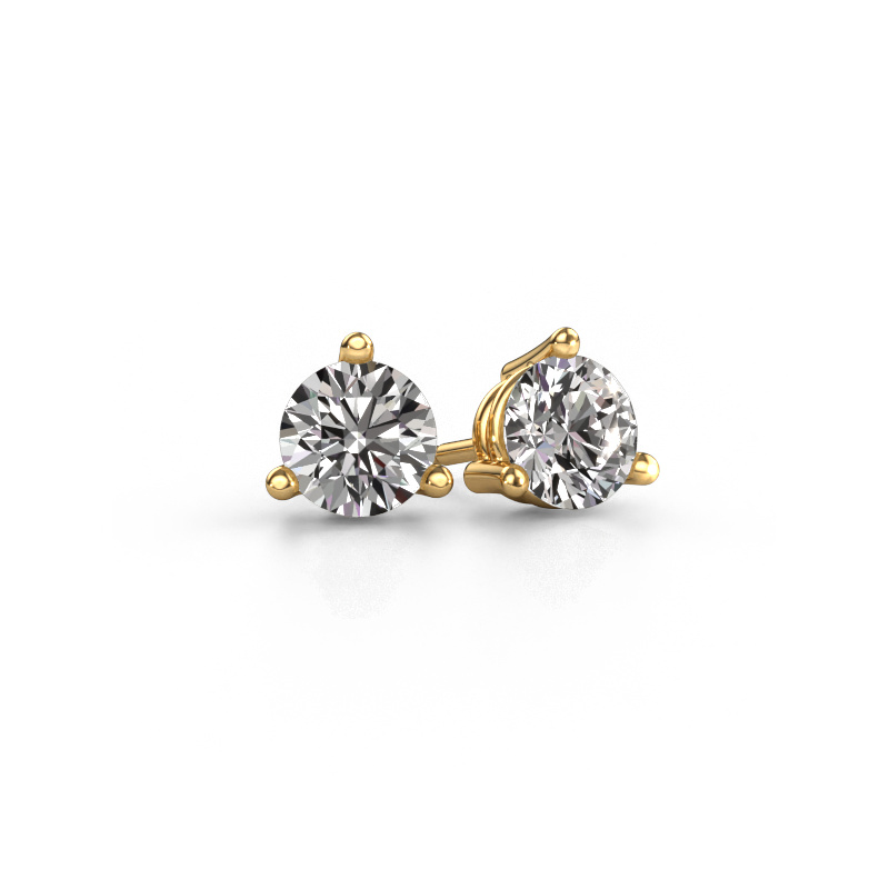 Image of Stud earrings Somer 585 gold Diamond 2.00 crt