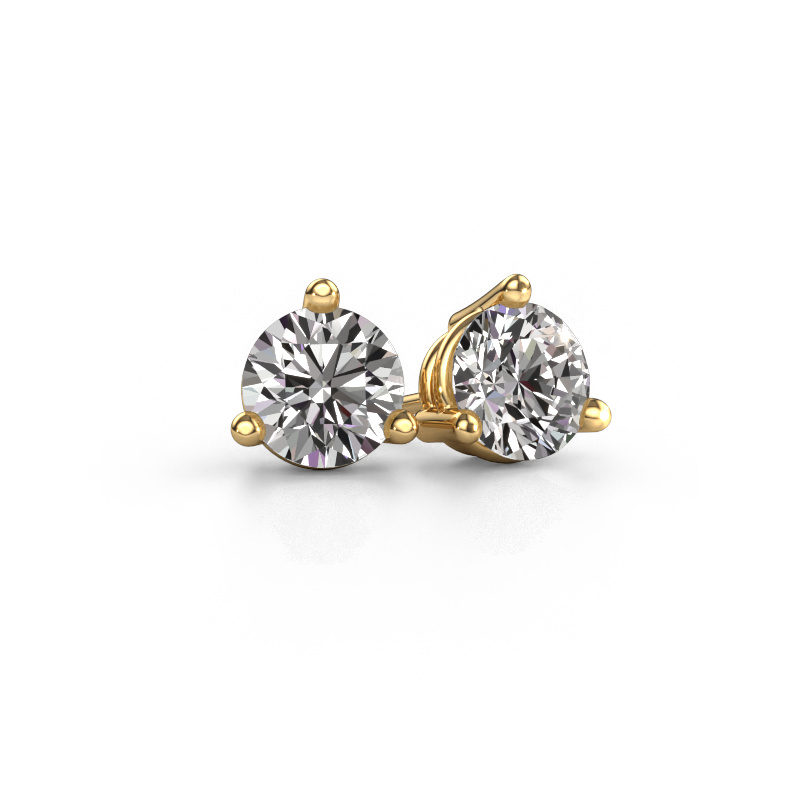 Image of Stud earrings Somer 585 gold Diamond 4.00 crt