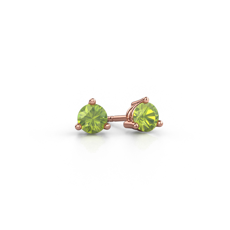 Bild von Ohrsteckers Somer 585 Roségold Peridot 4.7 mm