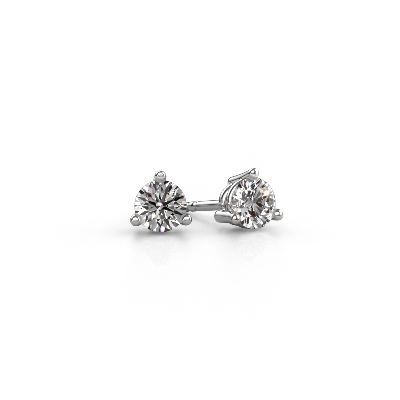 Image of Stud earrings Somer 585 white gold Lab-grown diamond 0.80 crt