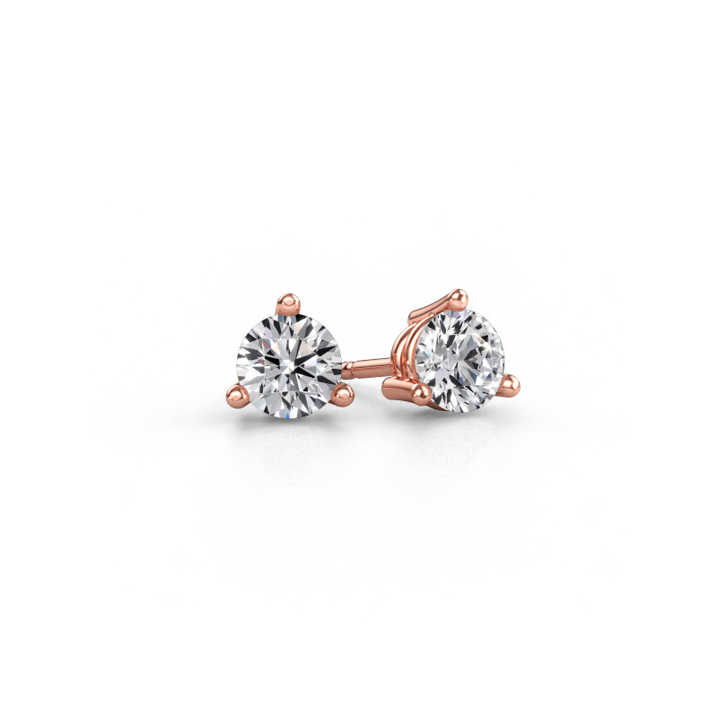 Bild av Stiftörhängen Somer 585 roséguld Diamant 1.40 crt
