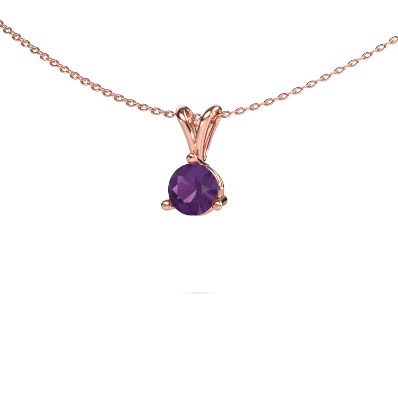 Image of Pendant Somer 585 rose gold Amethyst 6 mm