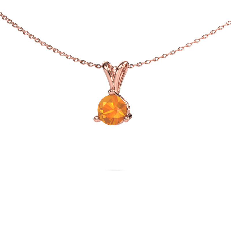 Image of Pendant Somer 585 rose gold Citrin 6 mm