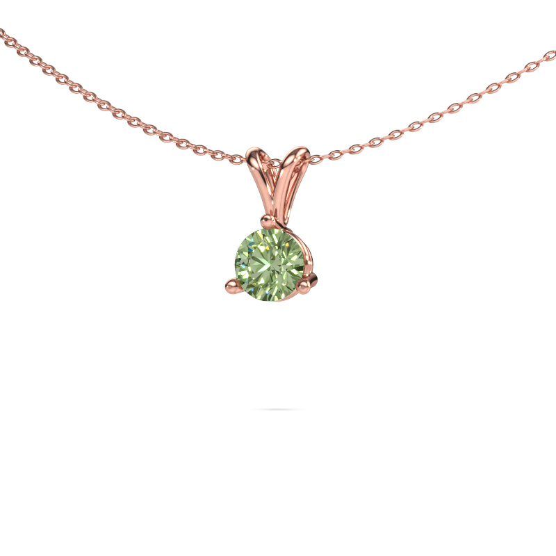 Image of Pendant Somer 585 rose gold Green lab grown diamond 6 mm
