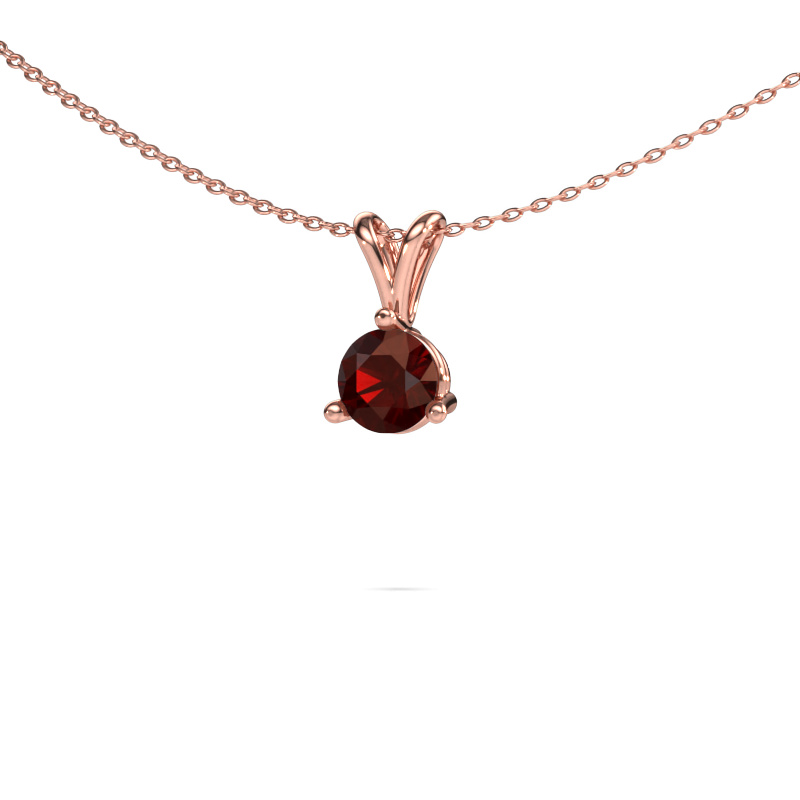Image of Pendant Somer 585 rose gold Garnet 6 mm