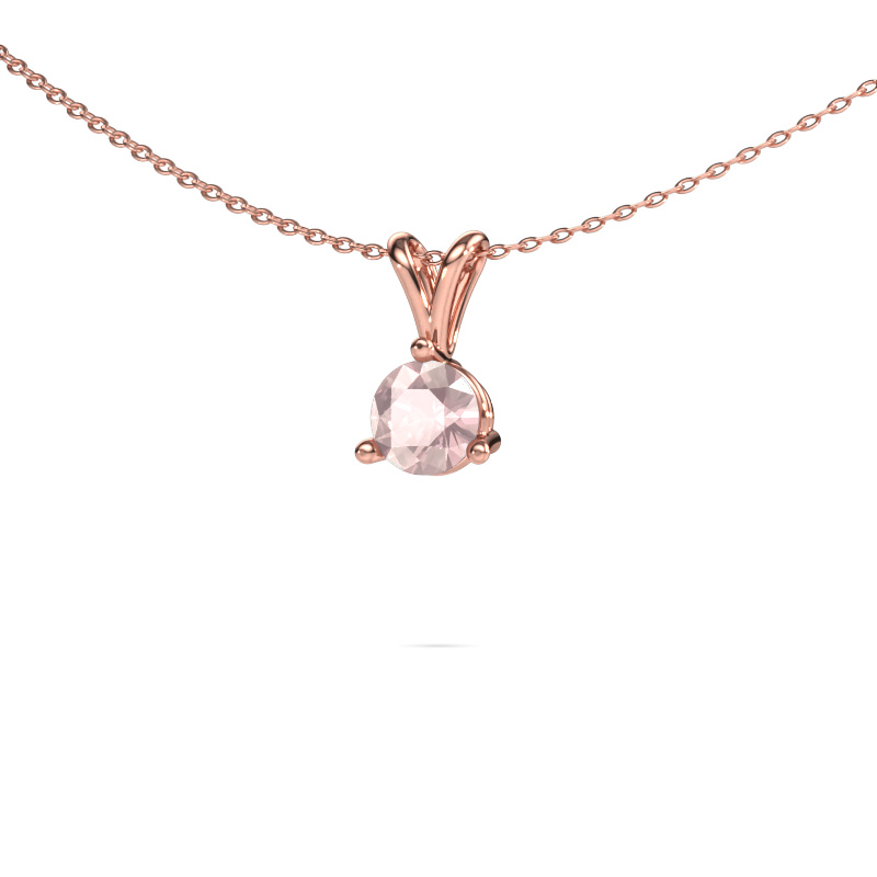 Image of Pendant Somer 585 rose gold Morganite champagne 6 mm