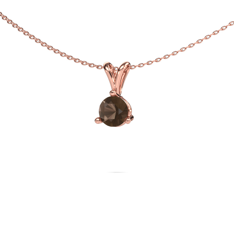 Image of Pendant Somer 585 rose gold Smokey quartz 6 mm