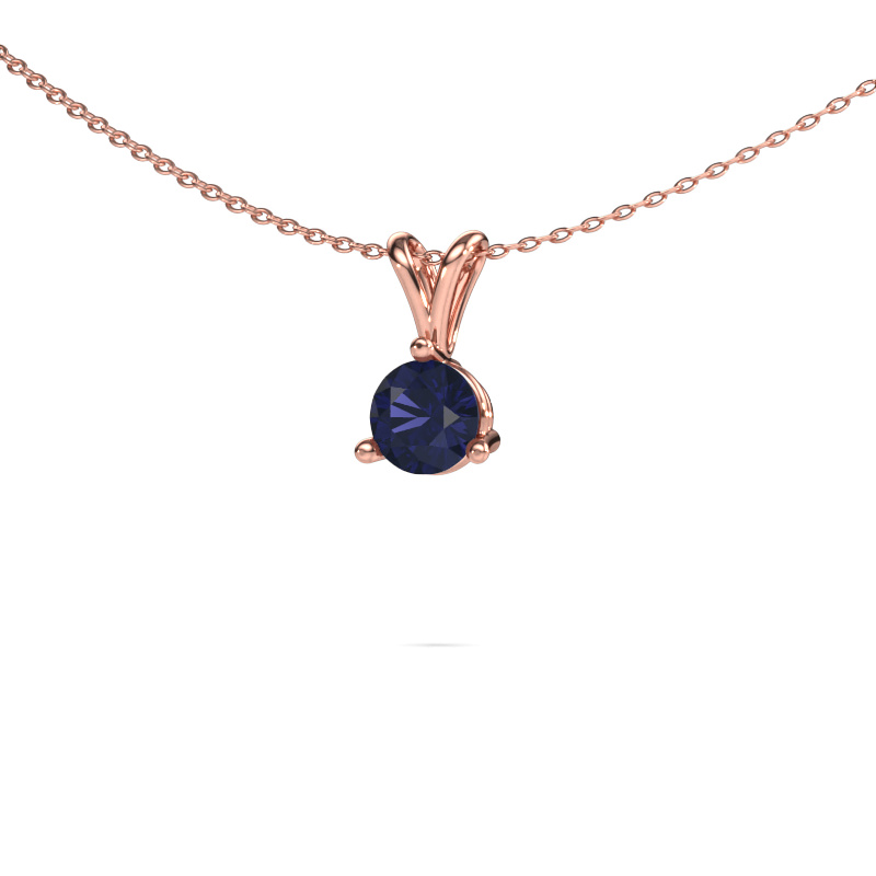 Image of Pendant Somer 585 rose gold Sapphire 6 mm