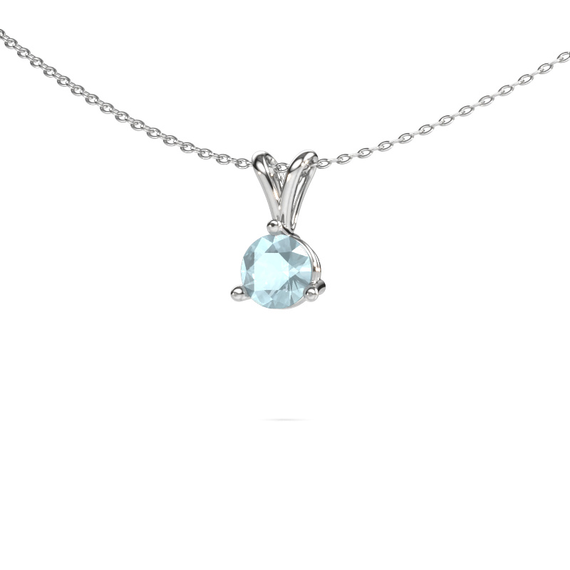 Bild von Anhänger Somer 950 Platin Aquamarin 6 mm