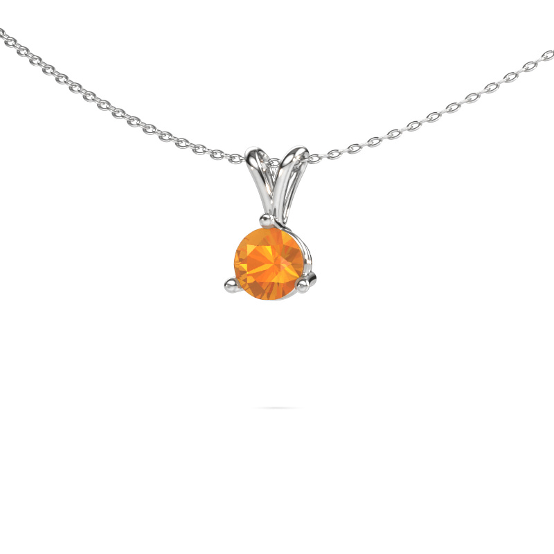 Image de Pendentif Somer 585 or blanc Citrine 6 mm