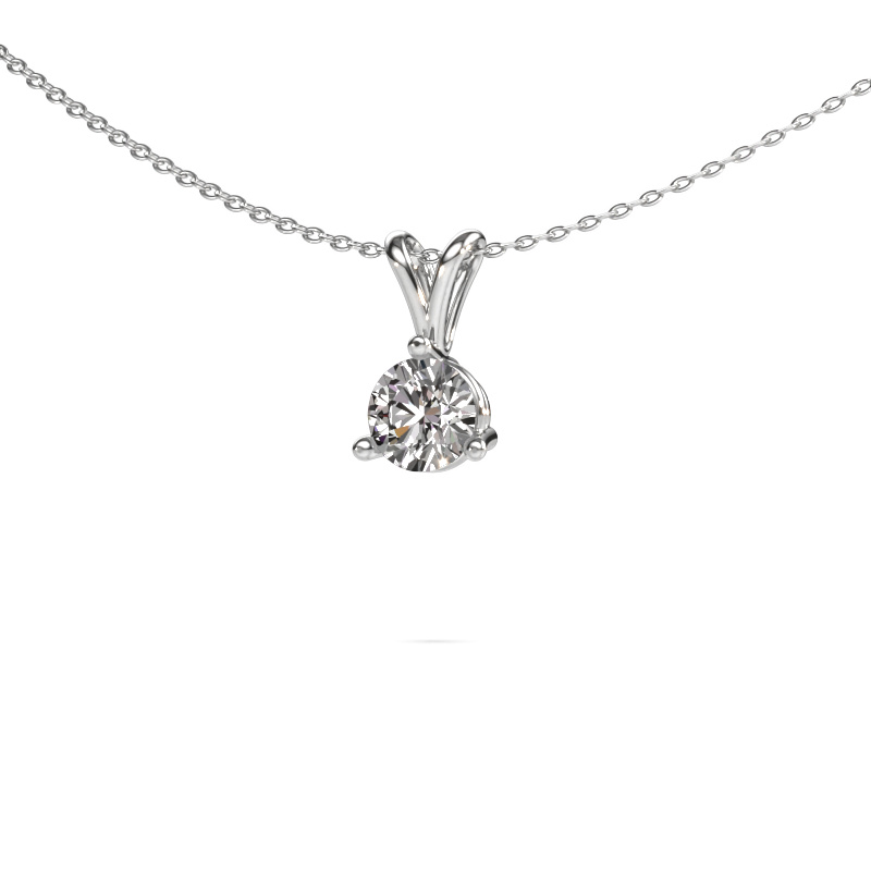 Image of Pendant Somer 585 white gold Zirconia 6 mm