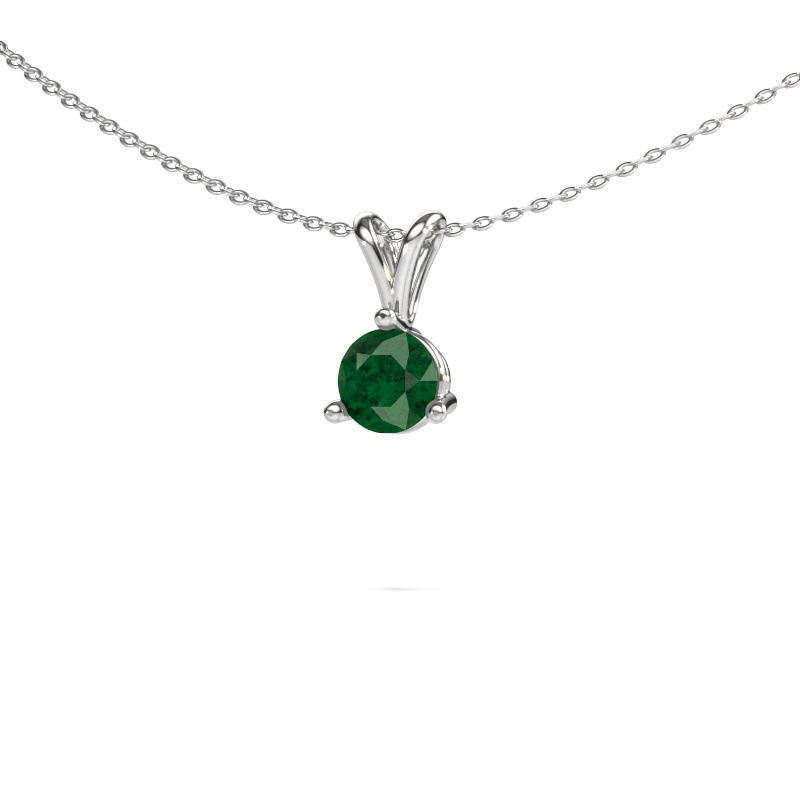 Image of Pendant Somer 950 platinum Emerald 6 mm