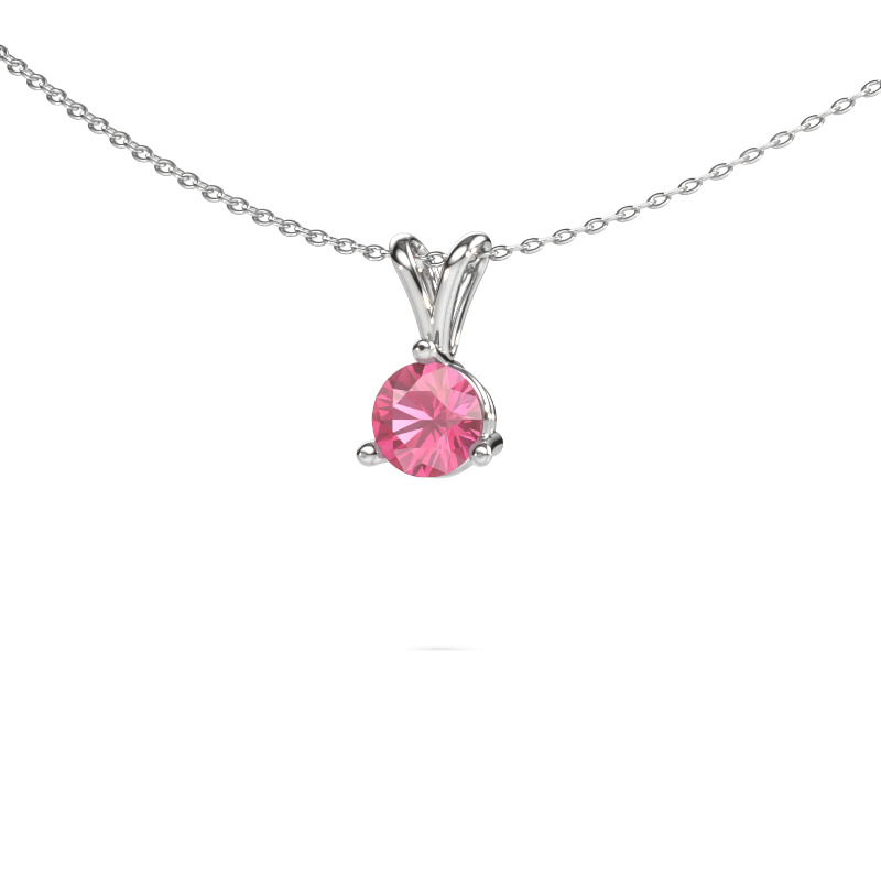 Image of Pendant Somer 950 platinum Pink sapphire 6 mm