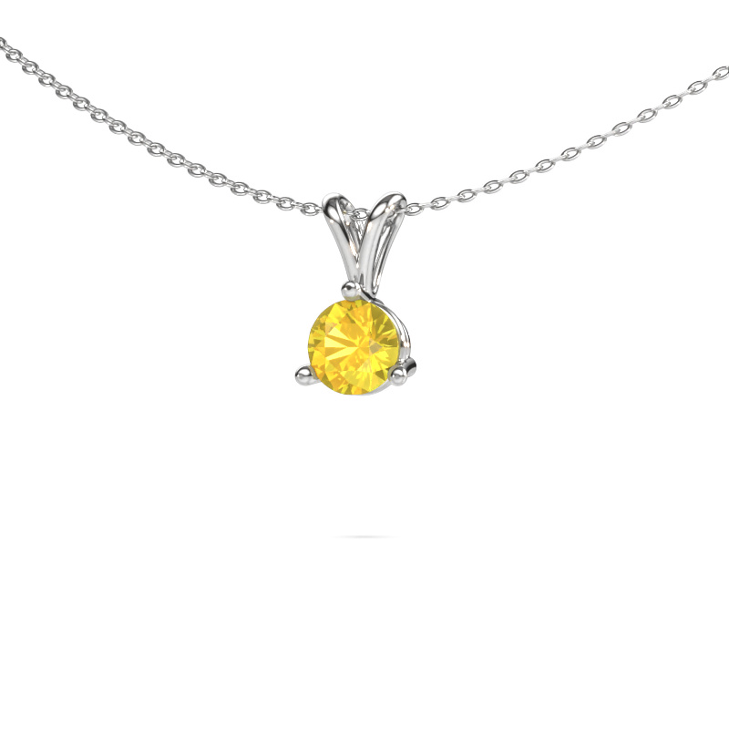 Image of Pendant Somer 950 platinum Yellow sapphire 6 mm