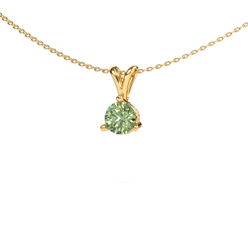 Image of Pendant Somer 585 gold Green lab grown diamond 6 mm