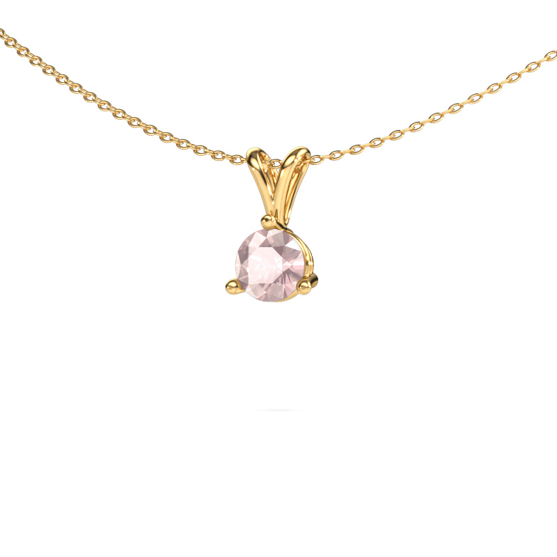 Image of Pendant Somer 585 gold Morganite champagne 6 mm