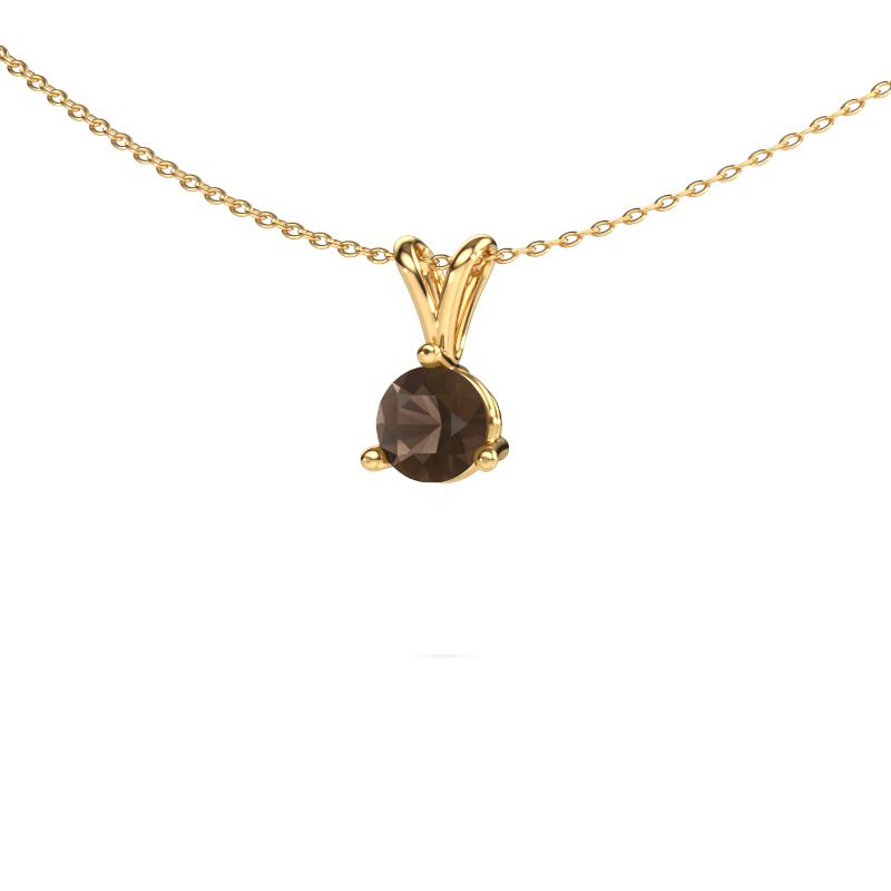 Image of Pendant Somer 585 gold Smokey quartz 6 mm