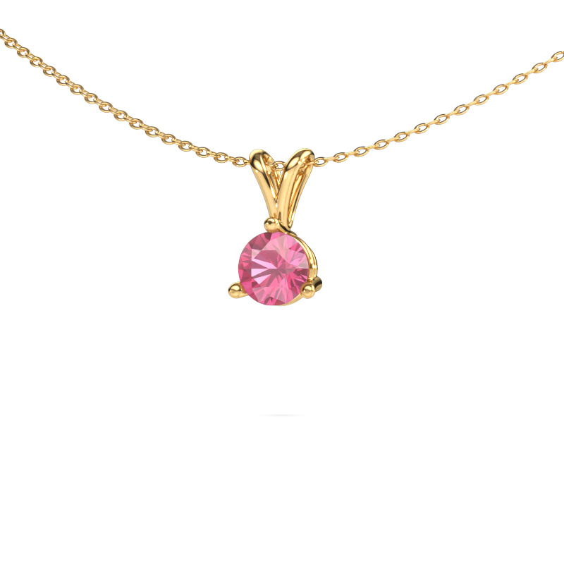 Image of Pendant Somer 585 gold Pink sapphire 6 mm