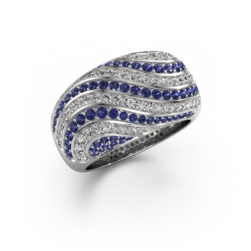 Image of Ring sonia 585 white gold Sapphire 1 mm