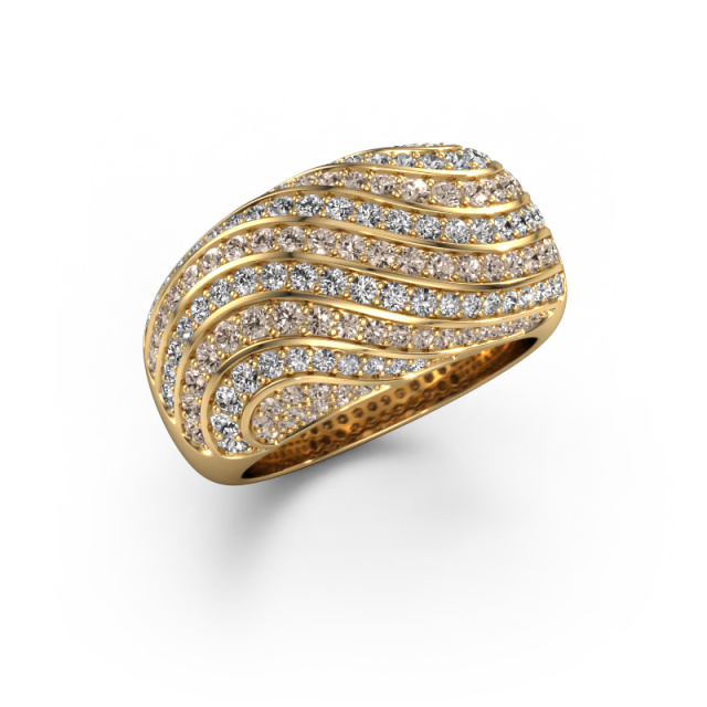 Afbeelding van Ring sonia 585 goud Bruine diamant 1.553 crt