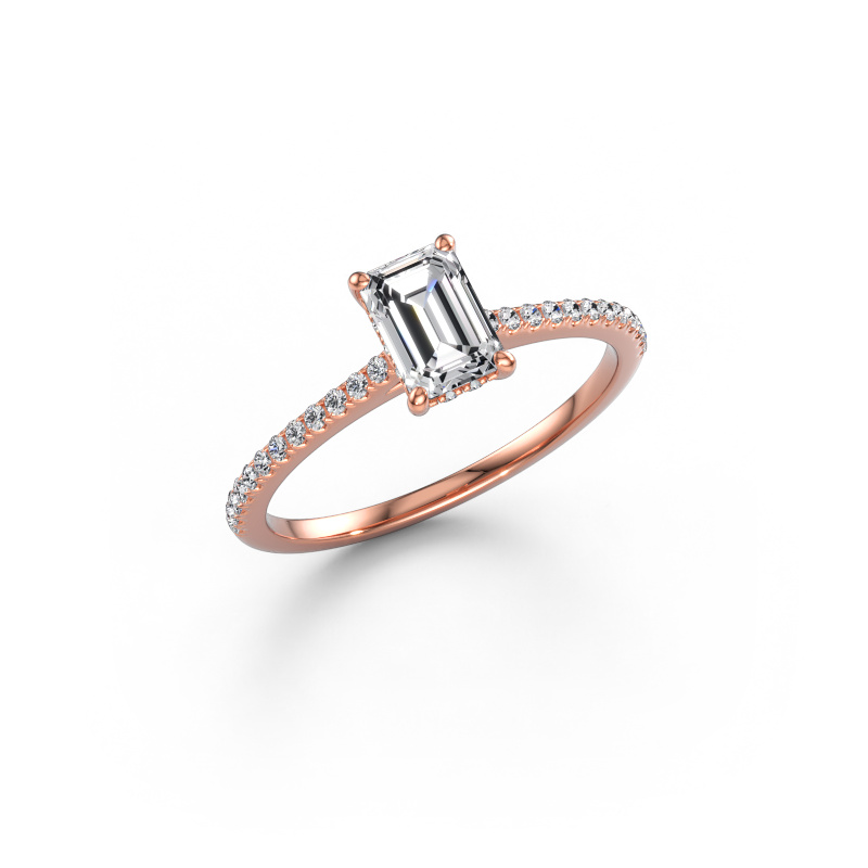 Immagine di Anello di fidanzamento Sophie EME 585 oro rosa Diamante lab grown 0.91 crt