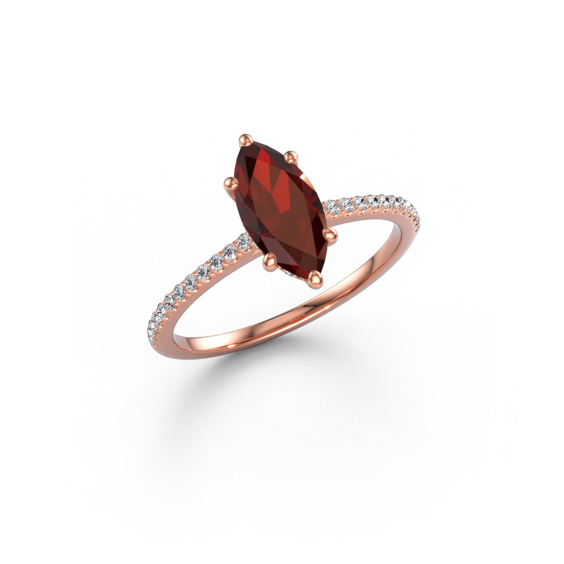 Bild von Verlobungsring Sophie MRQ 585 Roségold Granat 10x5 mm