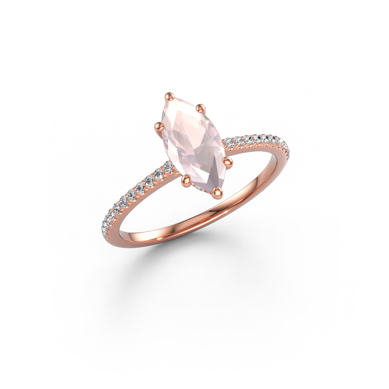 Bild av Förlovningsring Sophie MRQ 585 roséguld Champagnefärgad morganit 10x5 mm