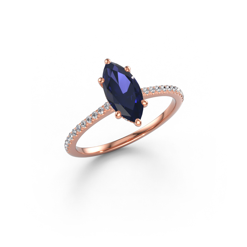 Bild von Verlobungsring Sophie MRQ 585 Roségold Saphir 10x5 mm