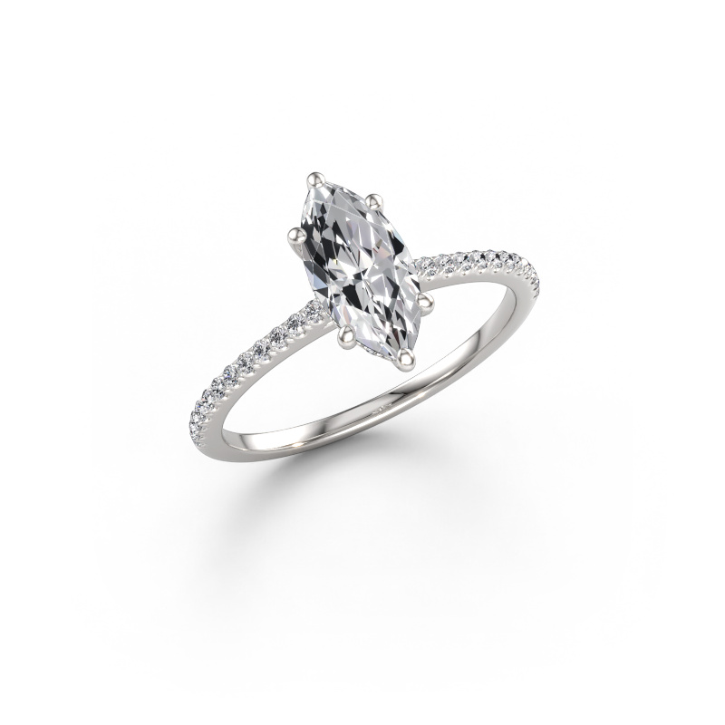 Image of Engagement ring Sophie MRQ 585 white gold Diamond 1.21 crt