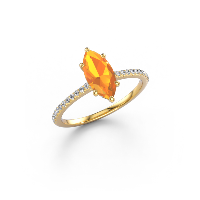 Image de Bague de fiançailles Sophie MRQ 585 or jaune Citrine 10x5 mm
