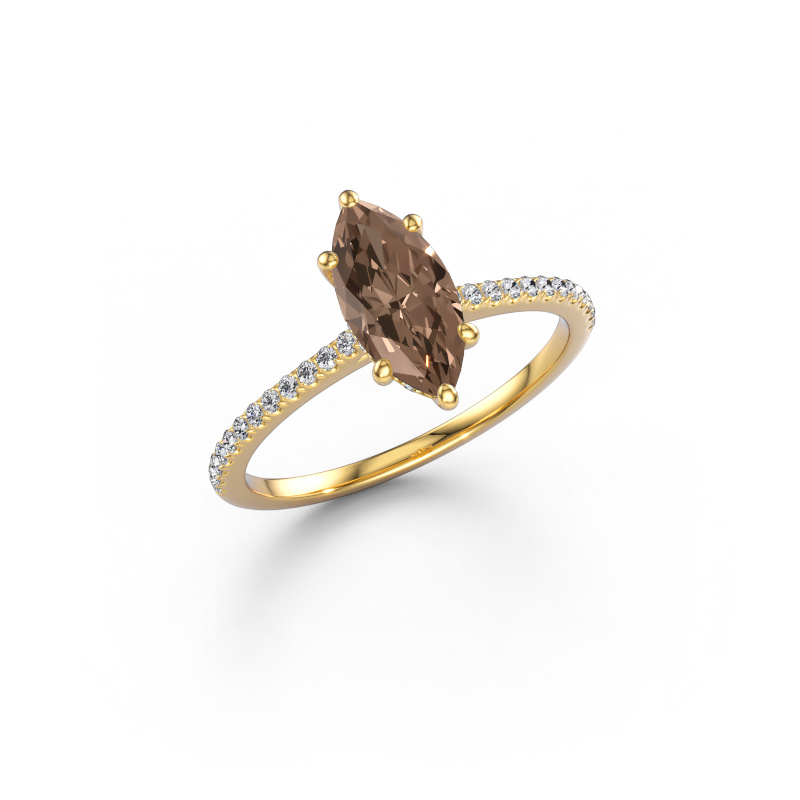Image de Bague de fiançailles Sophie MRQ 585 or jaune Diamant brun 1.21 crt