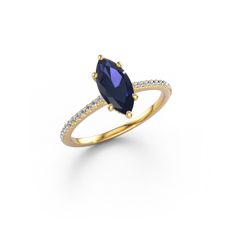 Bild von Verlobungsring Sophie MRQ 585 Gold Saphir 10x5 mm