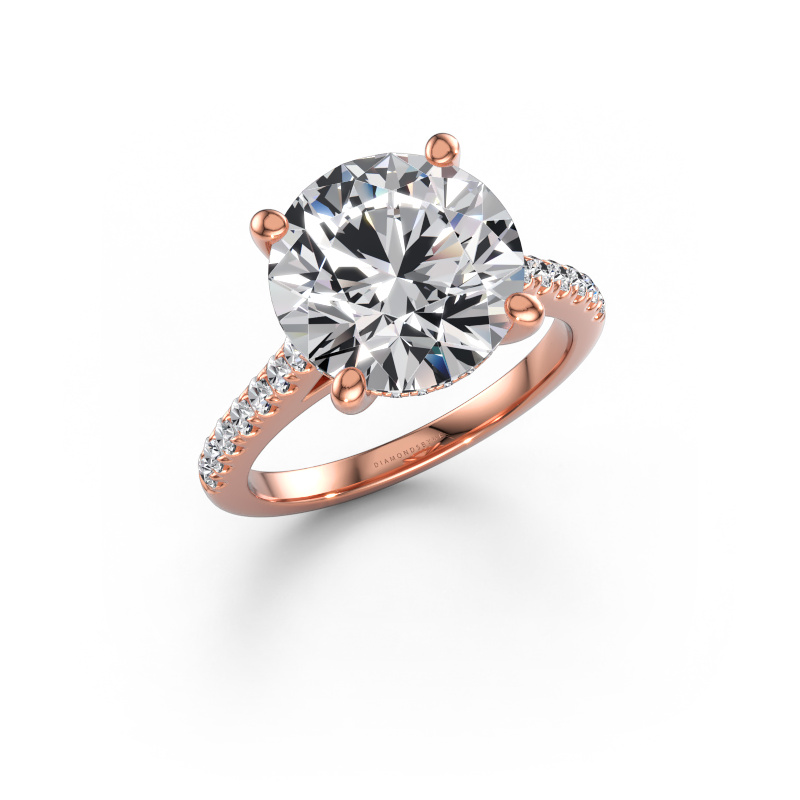 Immagine di Anello di fidanzamento Sophie RND 585 oro rosa Diamante 4.36 crt