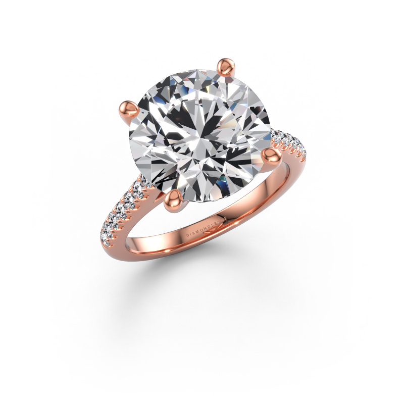 Image of Engagement ring Sophie RND 585 rose gold Lab grown diamond 5.38 crt
