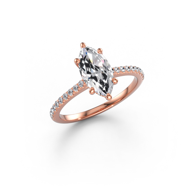 Immagine di Anello di fidanzamento Sophie MRQ 585 oro rosa Diamante 1.51 crt