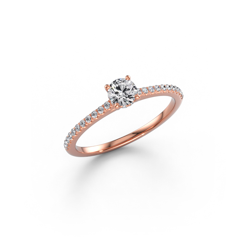 Bild av Förlovningsring Sophie RND 585 roséguld Diamant 0.487 crt