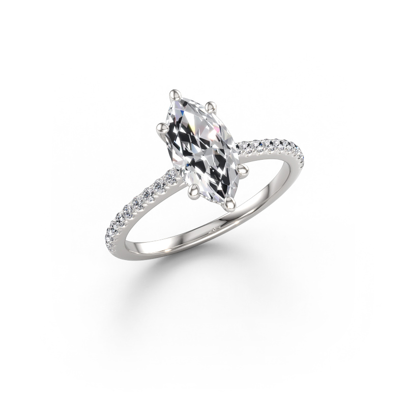Immagine di Anello di fidanzamento Sophie MRQ 585 oro bianco Diamante lab grown 1.51 crt