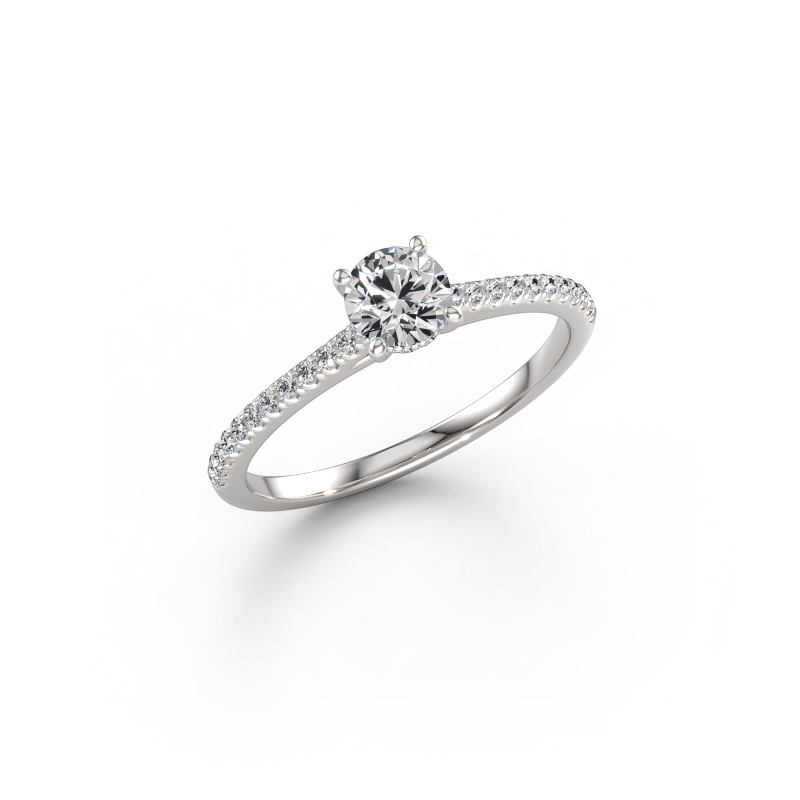 Bild av Förlovningsring Sophie RND 585 vitt guld Labbodlad diamant 0.587 crt