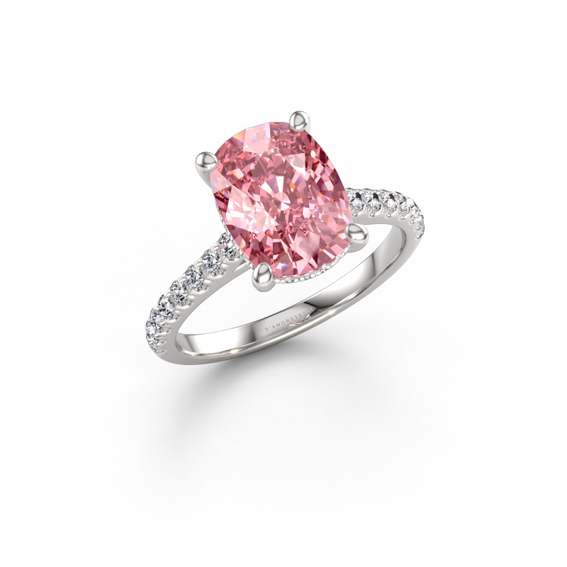 Immagine di Anello di fidanzamento Sophie CSH 585 oro bianco Diamante lab grown rosa 8x6 mm