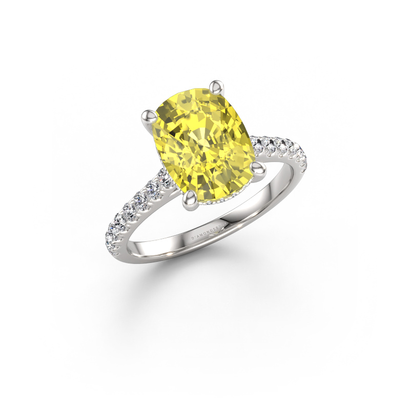 Immagine di Anello di fidanzamento Sophie CSH 950 platino Diamante lab grown giallo 8x6 mm