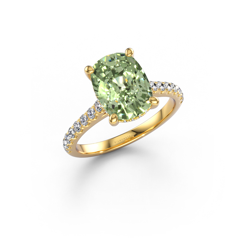 Immagine di Anello di fidanzamento Sophie CSH 585 oro Diamante lab grown verde 8x6 mm