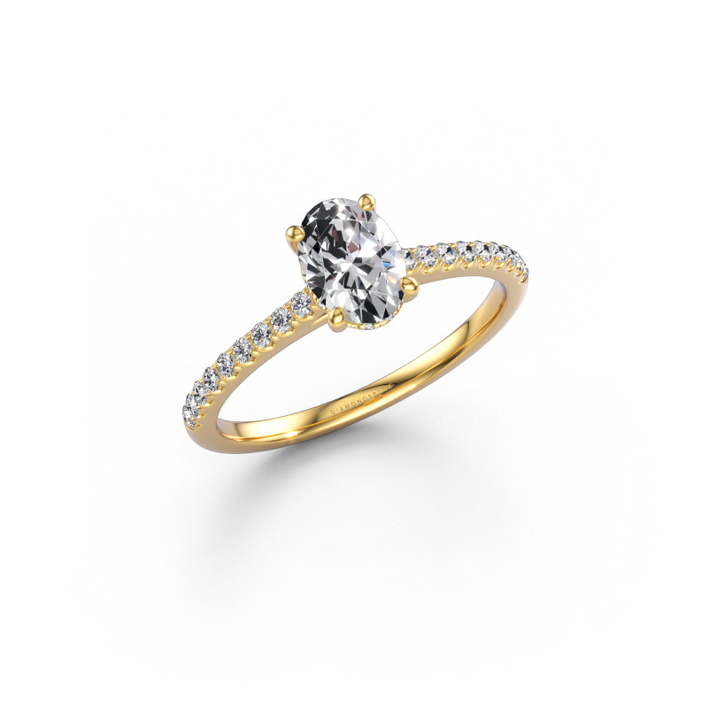 Immagine di Anello di fidanzamento Sophie OVL 585 oro Diamante lab grown 0.930 crt