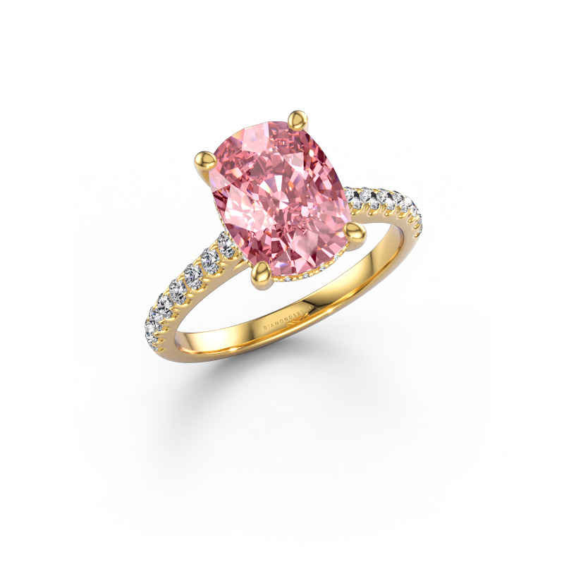 Bild av Förlovningsring Sophie CSH 585 gult guld Rosa labbodlad diamant 8x6 mm