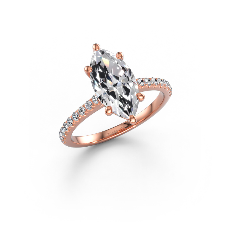 Immagine di Anello di fidanzamento Sophie MRQ 585 oro rosa Diamante lab grown 2.33 crt