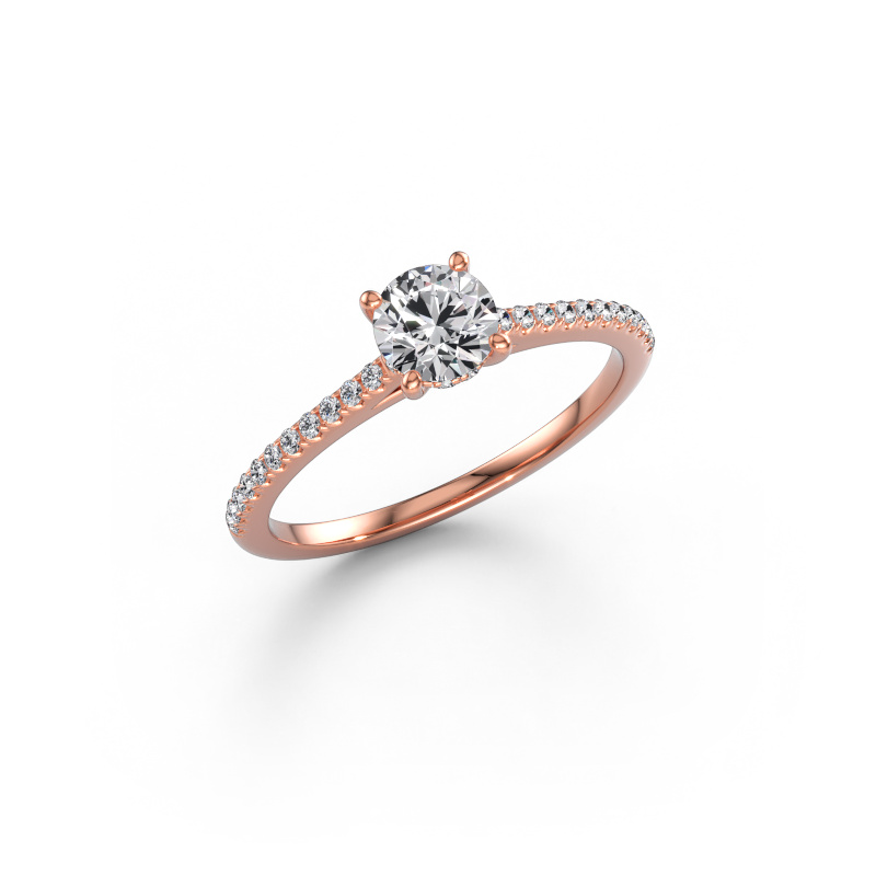 Image of Engagement ring Sophie RND 585 rose gold Lab-grown diamond 0.687 crt
