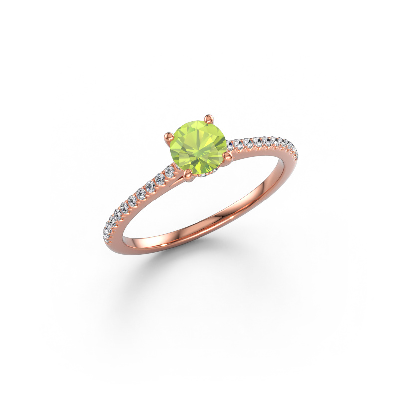 Bild von Verlobungsring Sophie RND 585 Roségold Peridot 5 mm