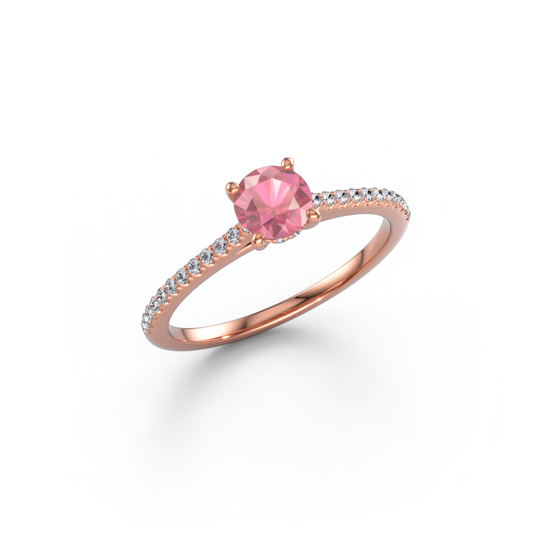 Bild av Förlovningsring Sophie RND 585 roséguld Rosa turmalin 5 mm