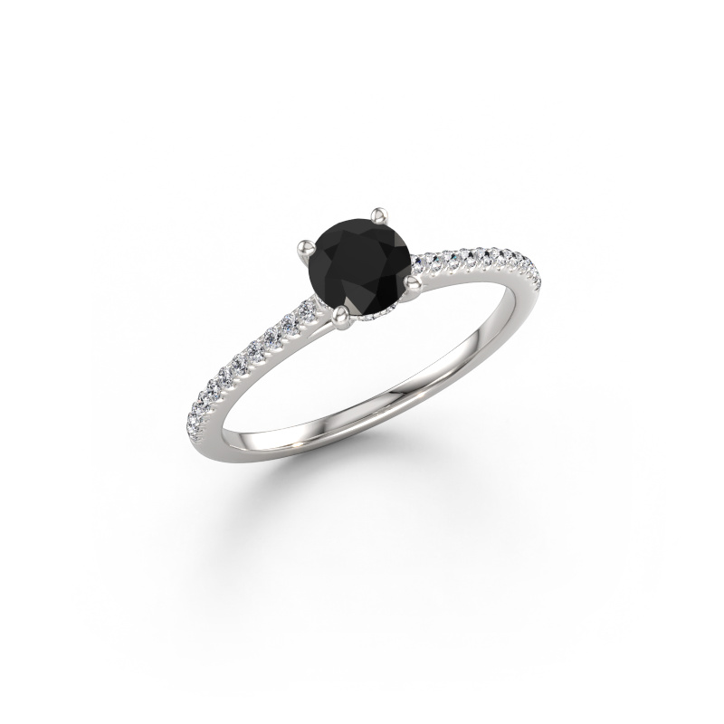 Bild von Verlobungsring Sophie RND 950 Platin Schwarz Diamant 0.787 crt