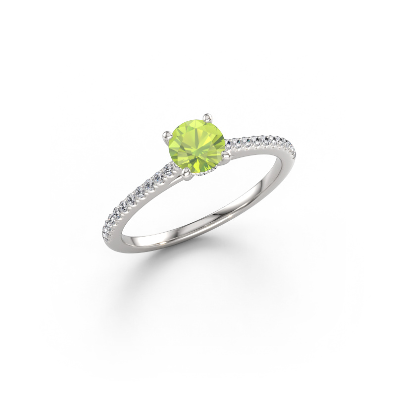 Bild von Verlobungsring Sophie RND 950 Platin Peridot 5 mm